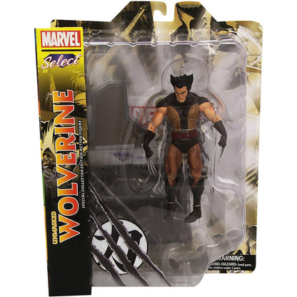 Figura de Wolverine desenmascarado Marvel Select con garras y base de exposición - 2