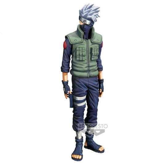 Figura Grandista de Hatake Kakashi de Naruto Shippuden con chaleco verde y cabello plateado