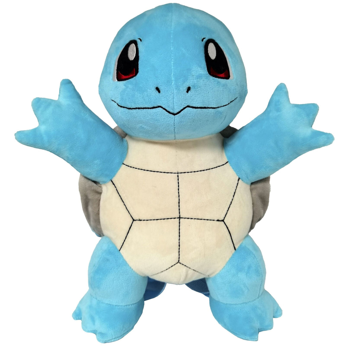 Mochila de peluche de Squirtle Pokémon azul con caparazón beige