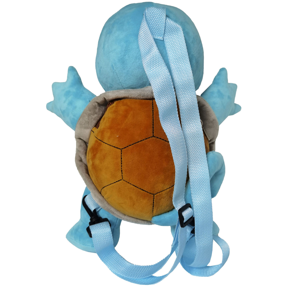 Mochila de peluche de Squirtle Pokémon azul con caparazón beige - 3