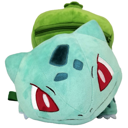 Mochila de peluche de Bulbasaur Pokémon en tonos verde y azul verdoso