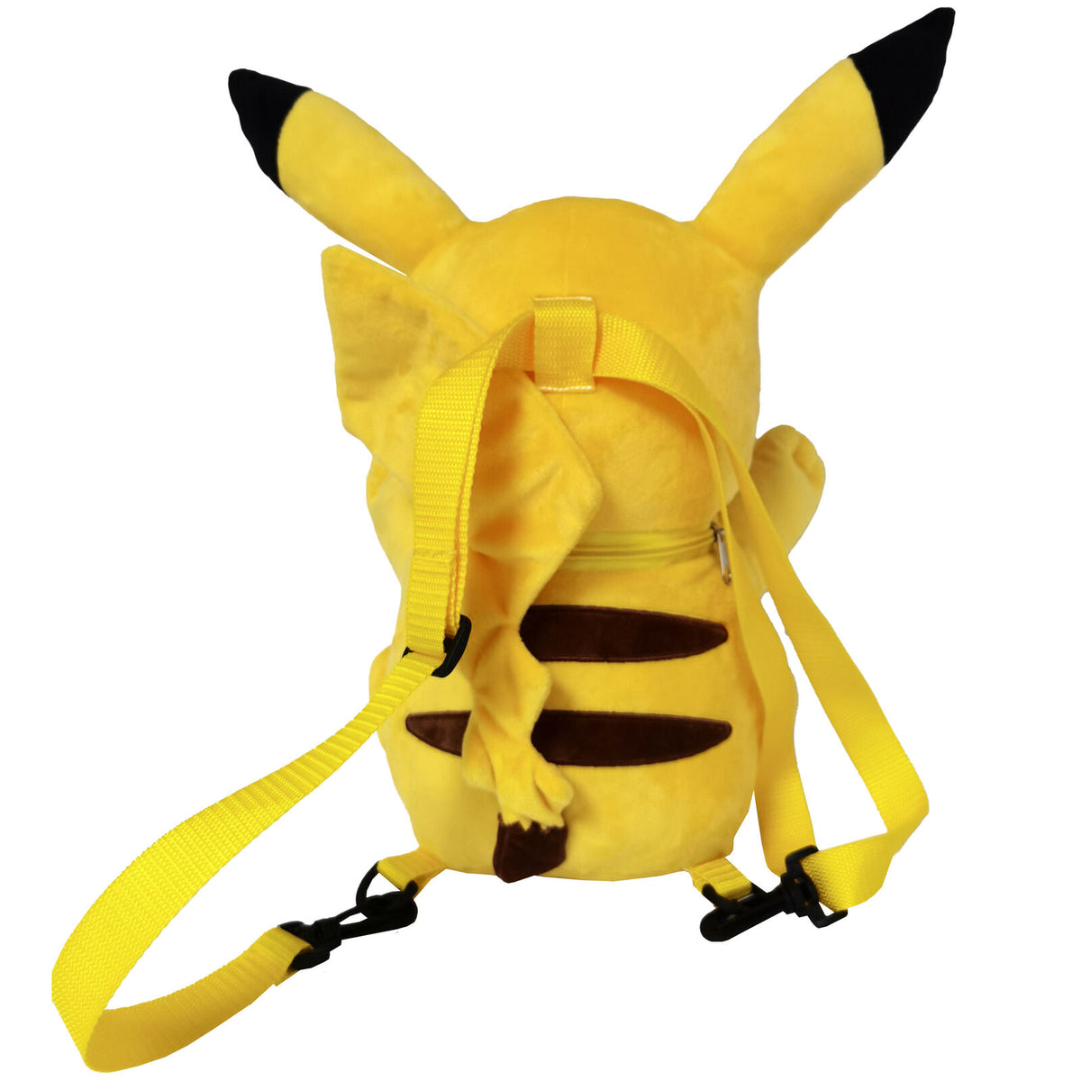 Mochila de peluche amarilla de Pikachu Pokémon con correas - 4