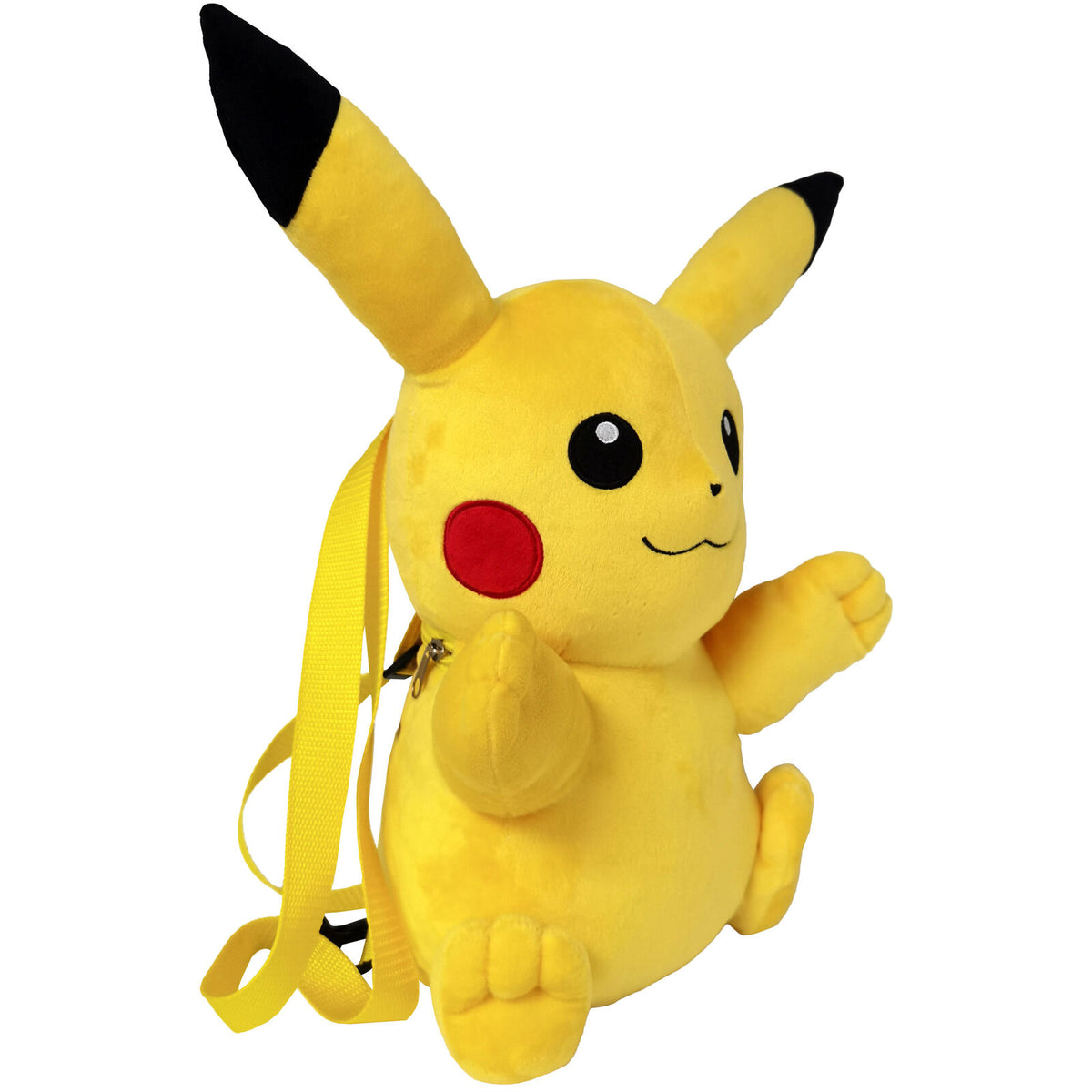 Mochila de peluche amarilla de Pikachu Pokémon con correas - 3