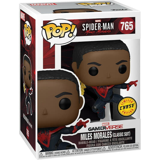 Figura Funko POP! Spider-Man Miles Morales Classic Suit Chase 765 en caja