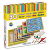 Set CAYRO de 30 juegos de mesa de madera con tableros, fichas y dados