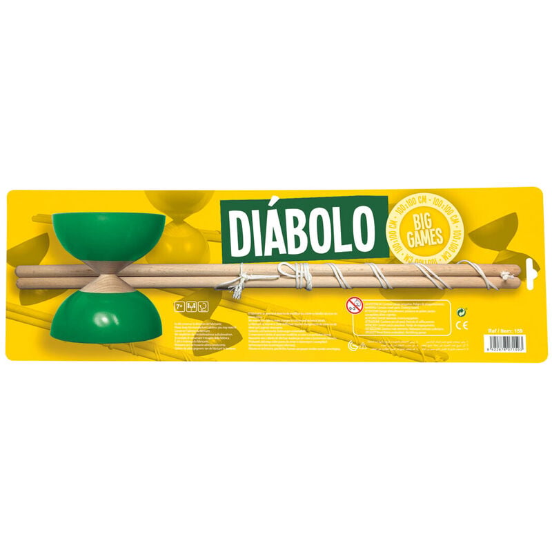 Diábolo CAYRO verde con dos varillas y cuerda