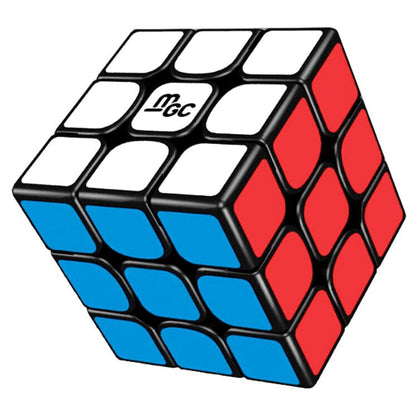 Cubo 3x3 magnético CAYRO en negro con caras blancas, azules y rojas