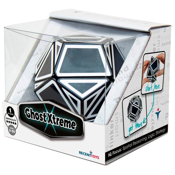 Cubo Ghost Xtreme de RECENT TOYS con diseño geométrico en blanco y negro