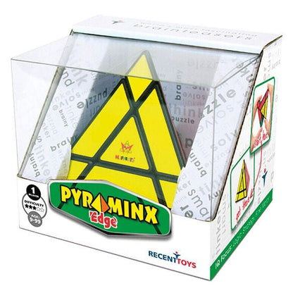 Cubo rompecabezas piramidal Pyraminx Edge amarillo de RECENT TOYS