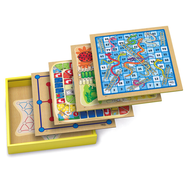 Set CAYRO de 30 juegos de mesa de madera con tableros, fichas y dados - 2