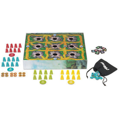 Caja del juego de mesa Mauga de CAYRO con exploradores y un guardián en la montaña - 2