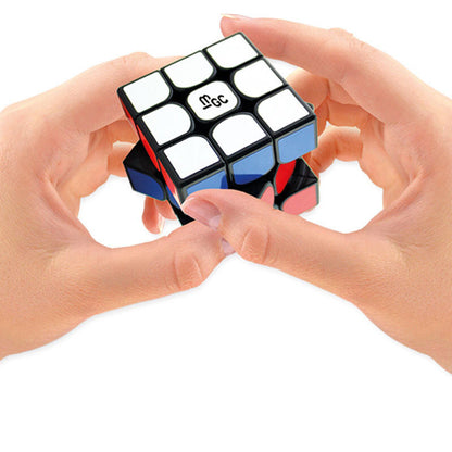 Cubo 3x3 magnético CAYRO en negro con caras blancas, azules y rojas - 2