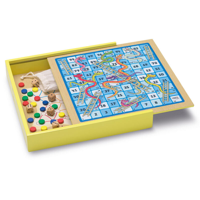 Set CAYRO de 30 juegos de mesa de madera con tableros, fichas y dados - 3