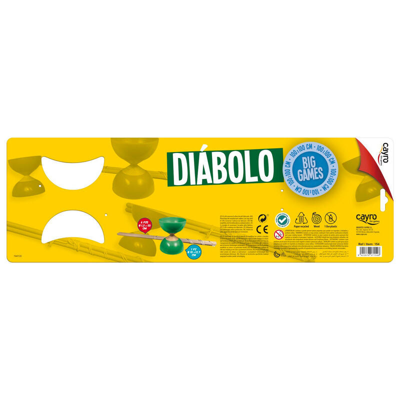 Diábolo CAYRO verde con dos varillas y cuerda - 3
