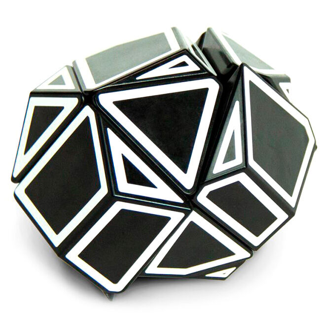 Cubo Ghost Xtreme de RECENT TOYS con diseño geométrico en blanco y negro - 3