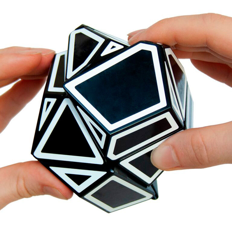 Cubo Ghost Xtreme de RECENT TOYS con diseño geométrico en blanco y negro - 4