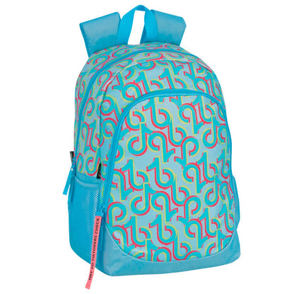 Mochila PERONA Challenge turquesa con estampado multicolor