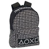 Mochila negra y blanca PlayStation PERONA con estampado de símbolos