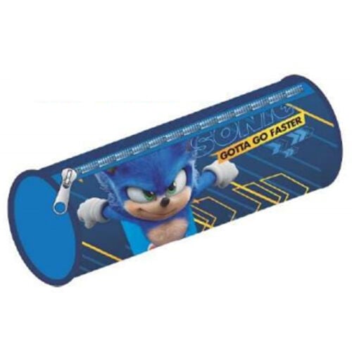 Portatodo Sonic 2 azul con ilustración de Sonic y cremallera