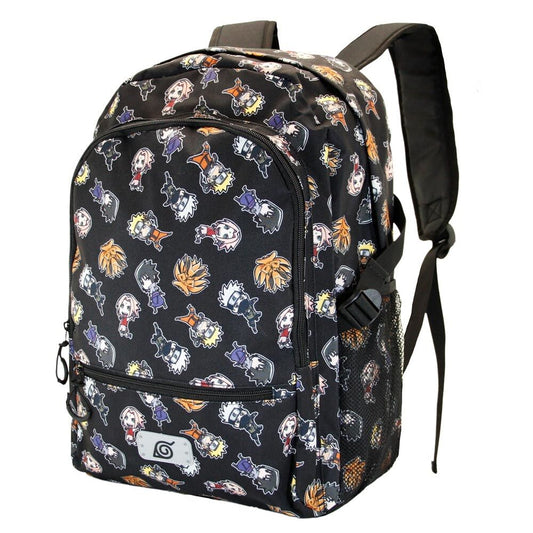 Mochila Wind Naruto Shippuden negra con personajes estampados - 4