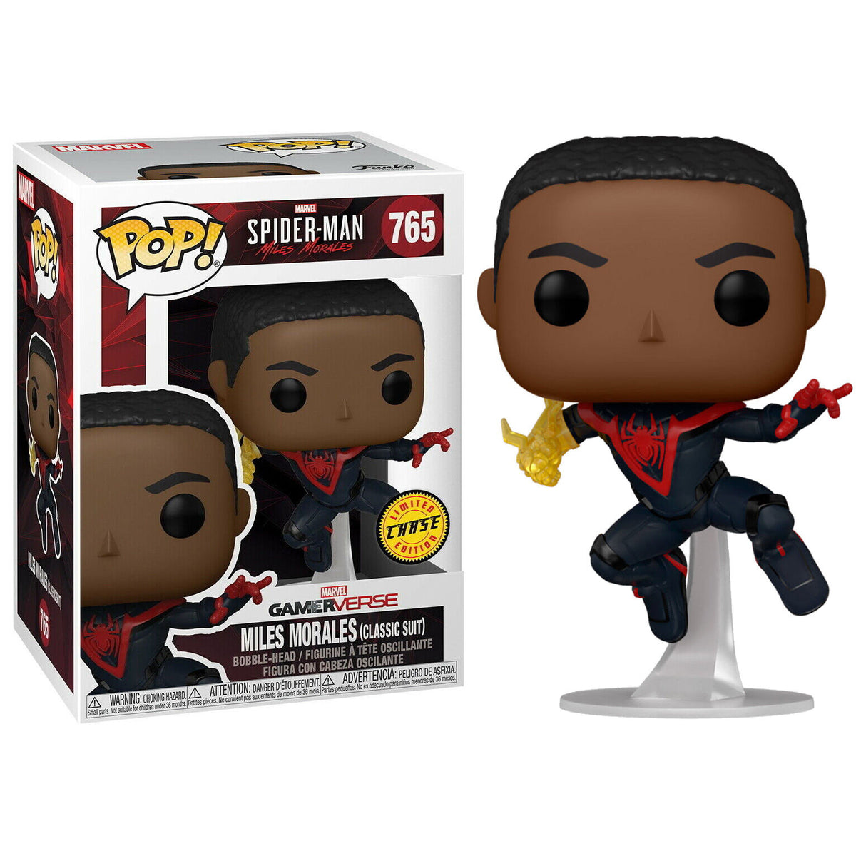 Figura Funko POP! Spider-Man Miles Morales Classic Suit Chase 765 en caja - 3