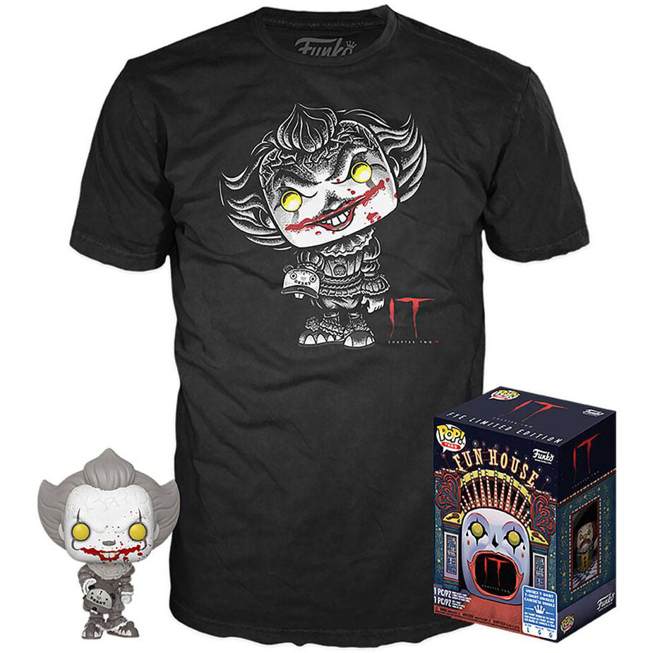 Set Funko POP! IT 2 Pennywise con camiseta negra talla M