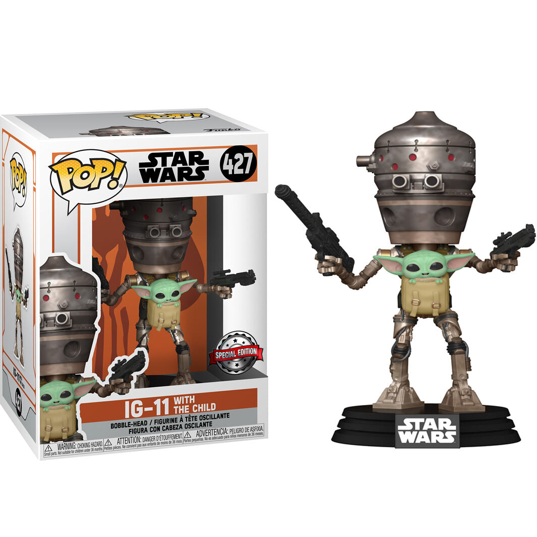 Set Funko POP! de IG-11 con The Child y camiseta gris Star Wars - 2