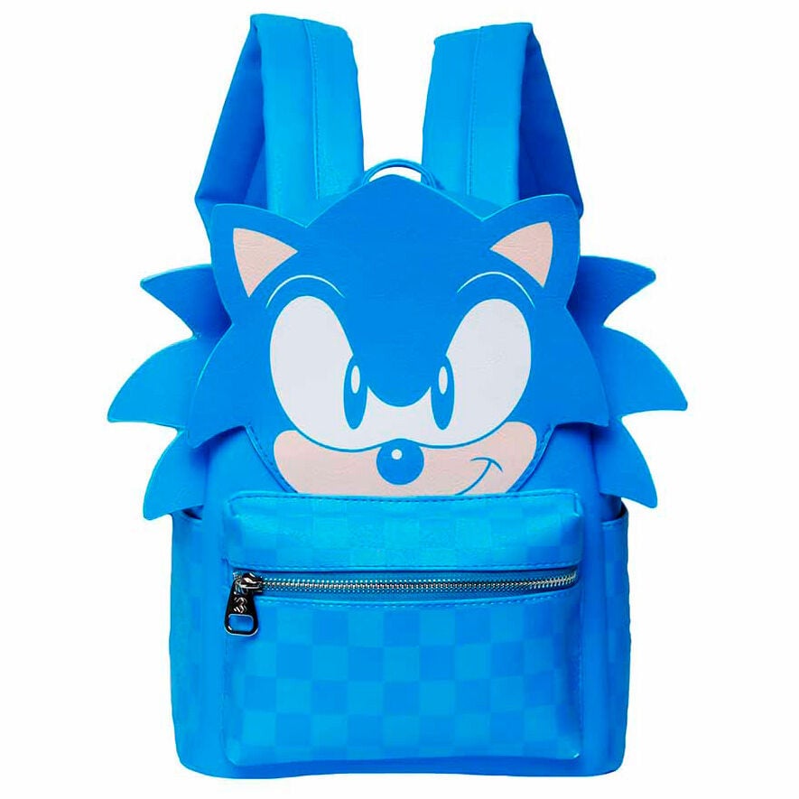 Mochila azul Speed de Sonic the Hedgehog con bolsillo frontal