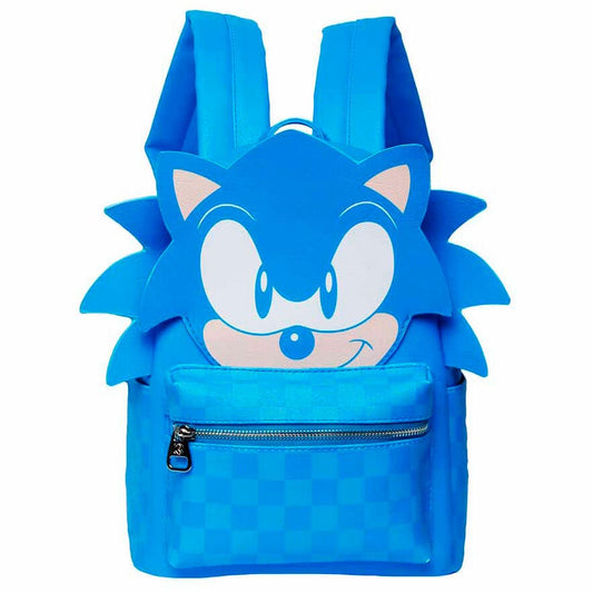 Mochila azul Speed de Sonic the Hedgehog con bolsillo frontal