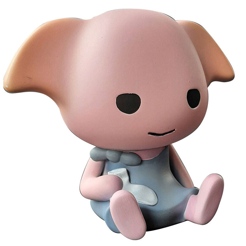 Figura hucha de Dobby de Harry Potter en tonos rosados y azul grisáceo