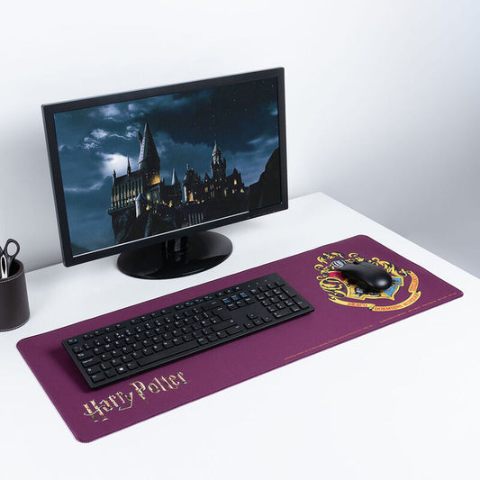 Alfombrilla gaming morada de Harry Potter con escudo de Hogwarts - 4