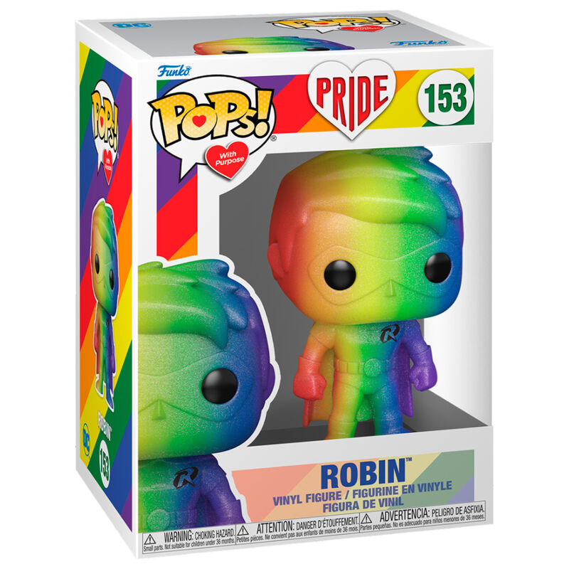 Figura Funko POP de Robin Pride multicolor de DC Comics - 4