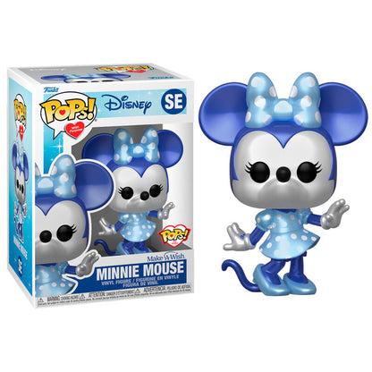 Figura Funko POP Minnie Mouse Metallic azul y plateada - 2