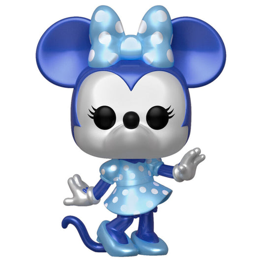 Figura Funko POP Minnie Mouse Metallic azul y plateada
