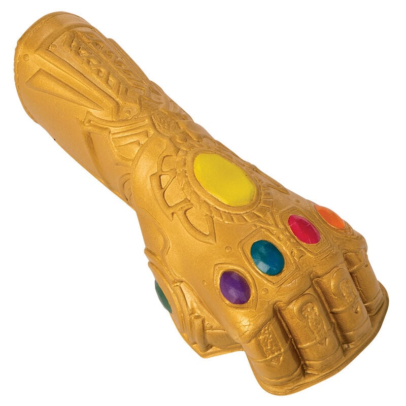 Guantelete Infinito dorado de Thanos con gemas de colores