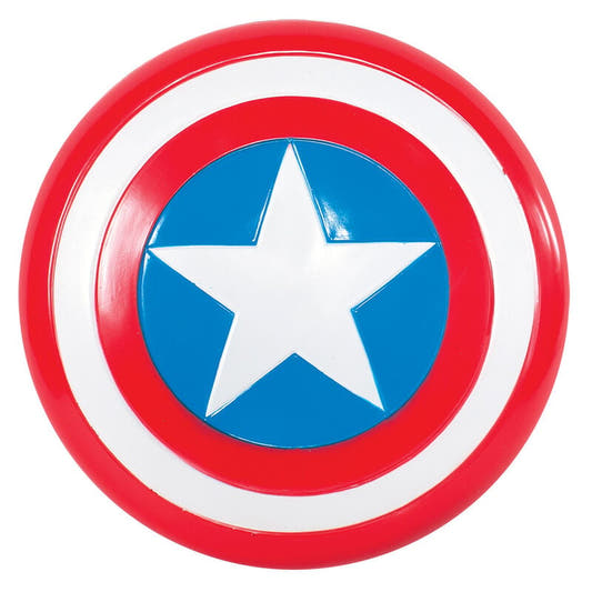 Escudo infantil de Capitán América Marvel en rojo, blanco y azul
