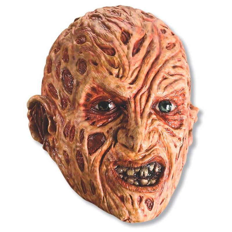 Máscara de Freddy Krueger con rostro quemado y dentadura visible