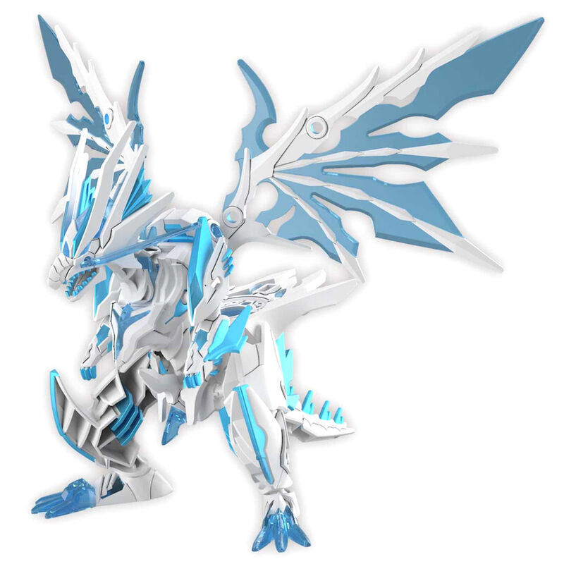 Figura Shinning Gasper Dragon blanca y azul con grandes alas
