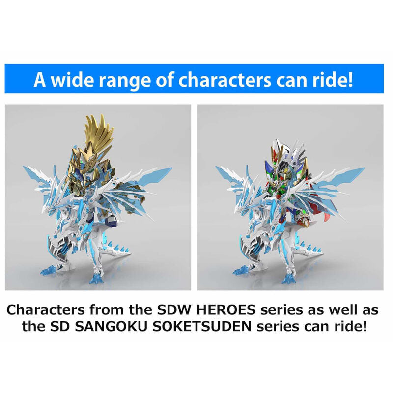 Figura Shinning Gasper Dragon blanca y azul con grandes alas - 3