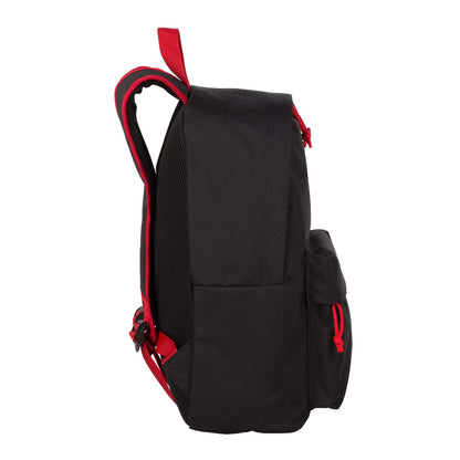 Mochila Cloud de Naruto negra y roja con bolsillo frontal - 2