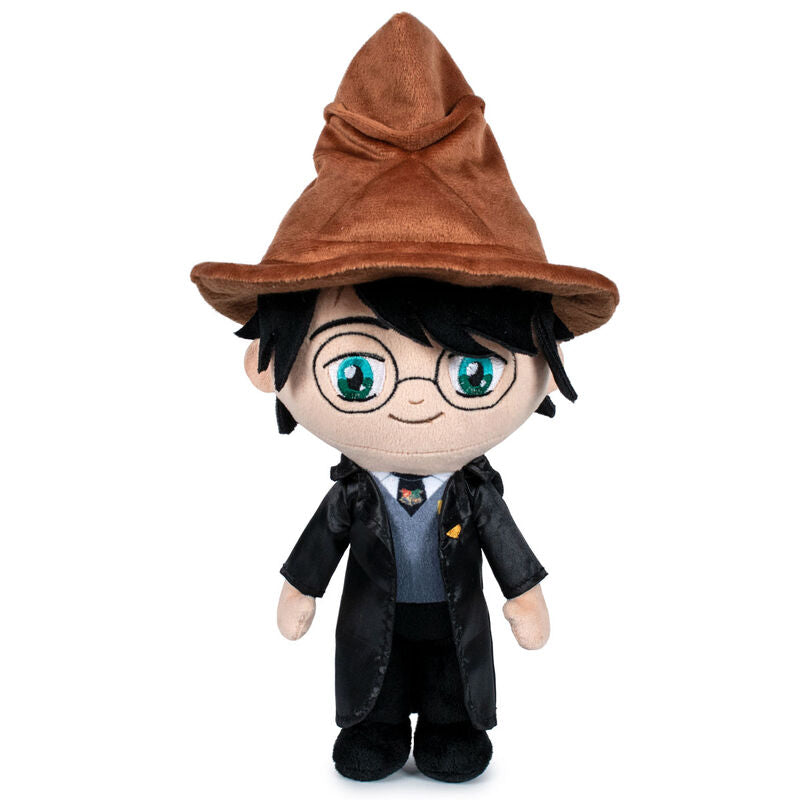 Peluche de Harry Potter First Year con sombrero marrón y túnica negra