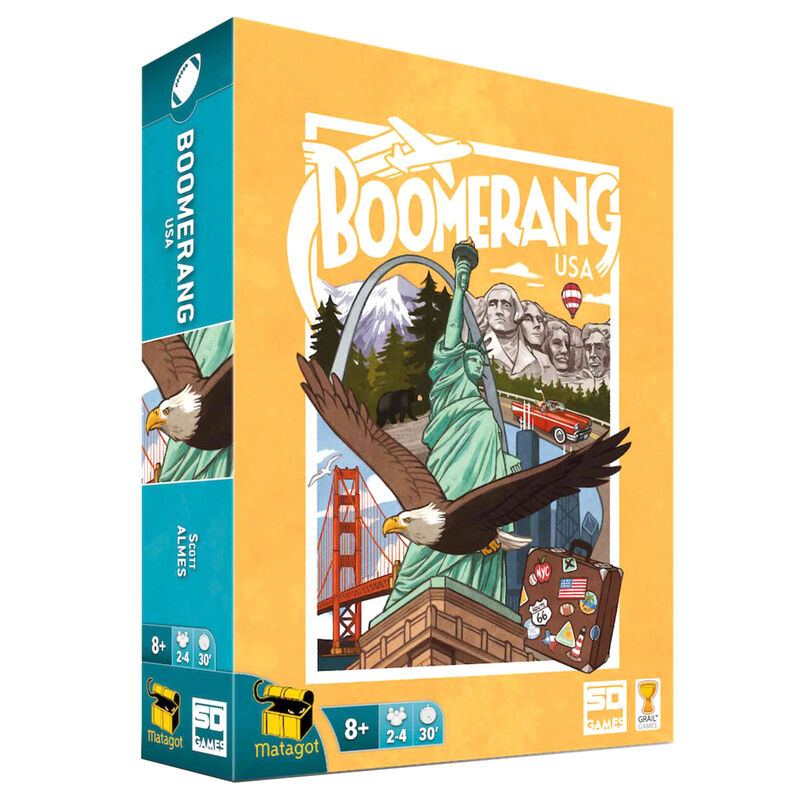Caja de Boomerang USA, juego de mesa sobre Estados Unidos