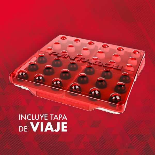 Caja del juego de mesa Pentago con tablero giratorio y canicas blancas y negras - 4