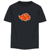 Camiseta negra Naruto Shippuden con nube roja frontal