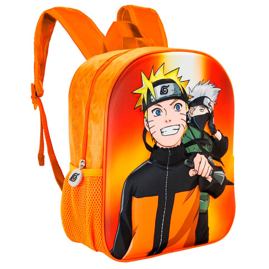 Mochila 3D naranja de Naruto y Kakashi