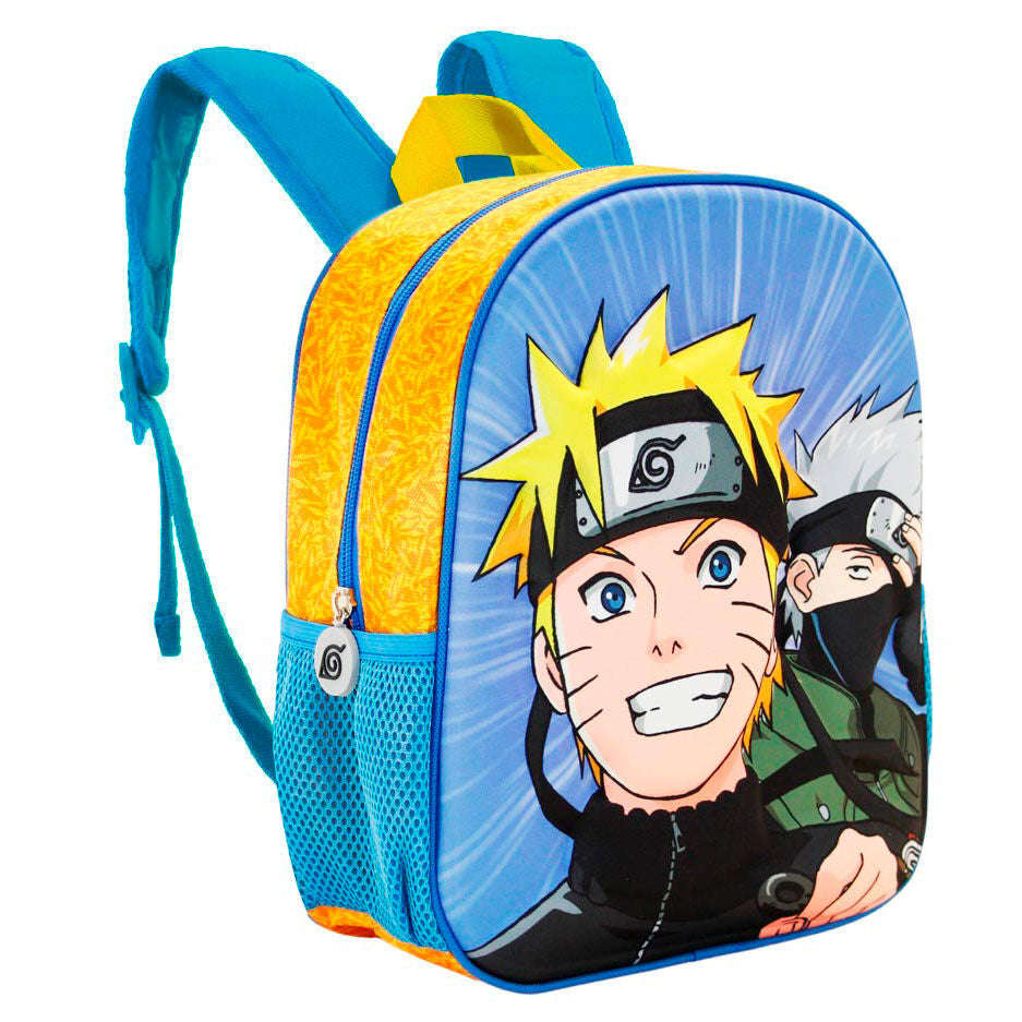 Mochila 3D de Naruto y Kakashi en azul y amarillo - 2
