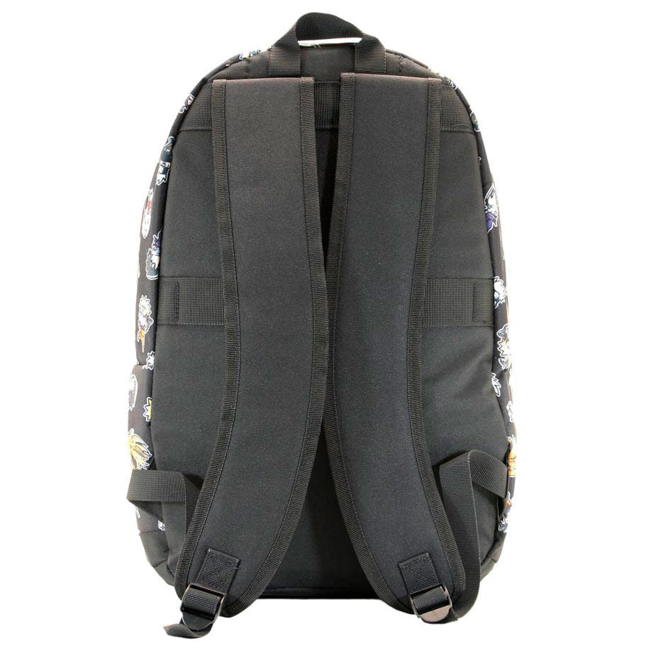 Mochila negra Naruto Shippuden Wind con estampado de personajes y bolsillo frontal - 4
