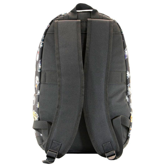 Mochila negra Naruto Shippuden Wind con estampado de personajes y bolsillo frontal - 4