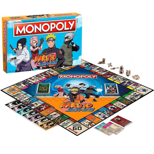 Juego de mesa Monopoly Naruto Shippuden con tablero y peones coleccionables