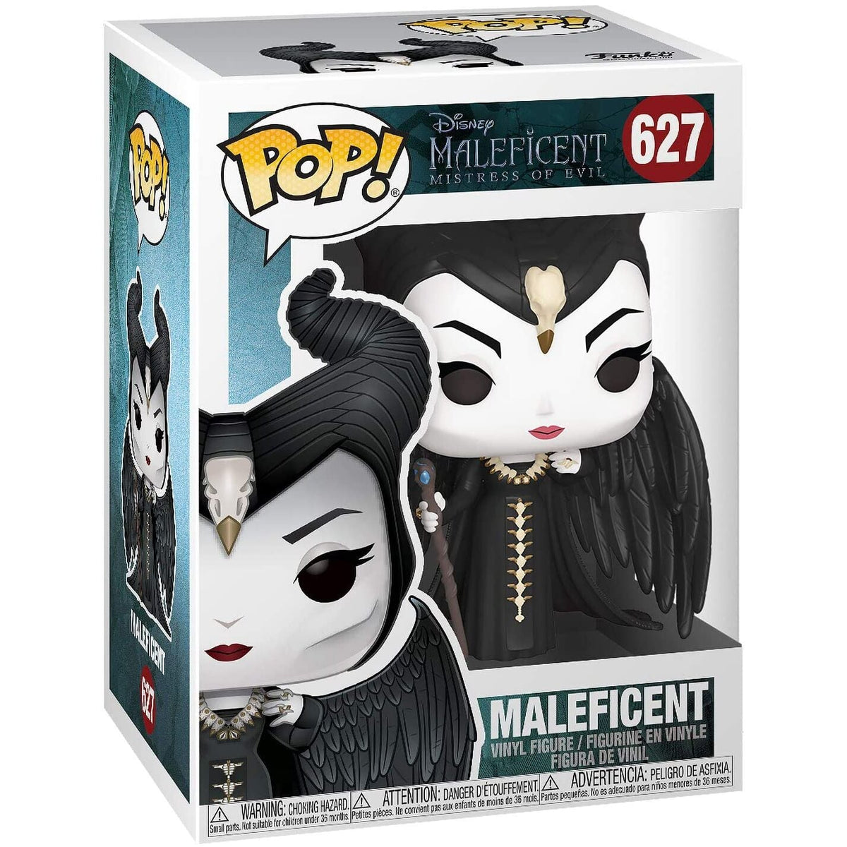 Figura Funko POP! de Maleficent con alas negras en caja con ventana